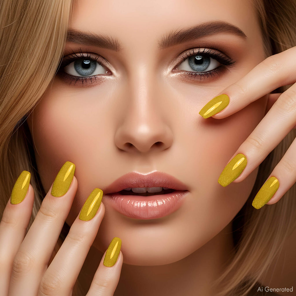 Gel Nail Polish - Pearl yellow - DN059 - 7ml