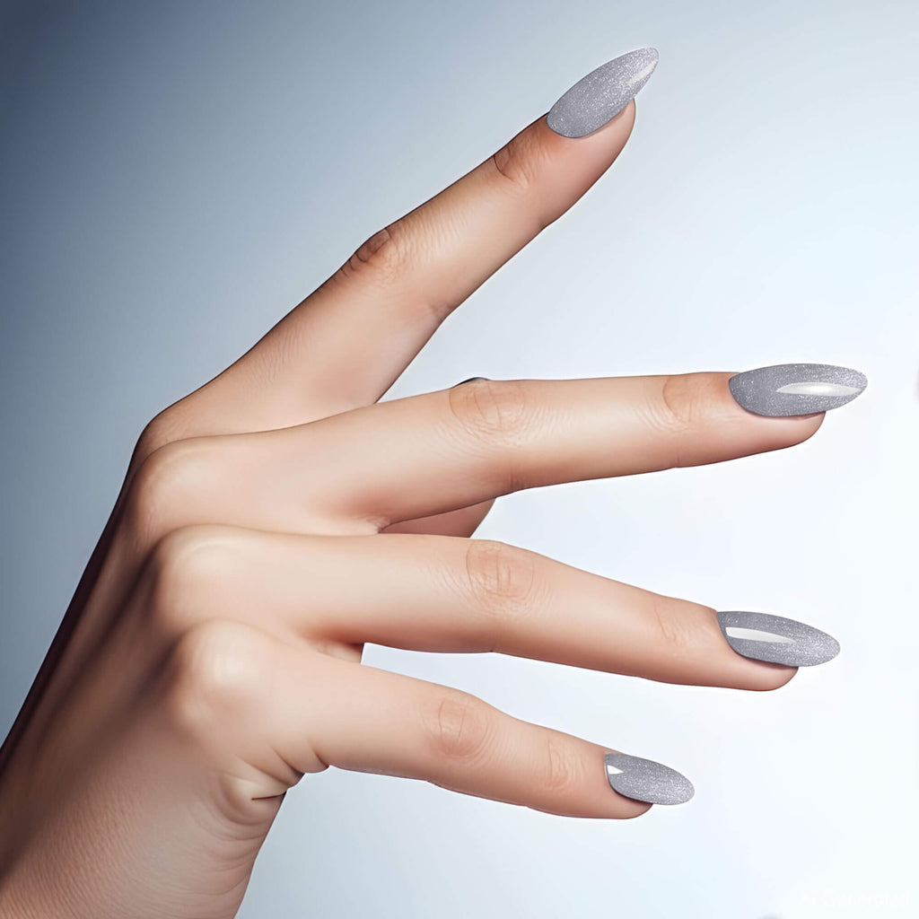 Gel Nail Polish - Silver Purple Metallic - DN165 - 4ml - Hema Free