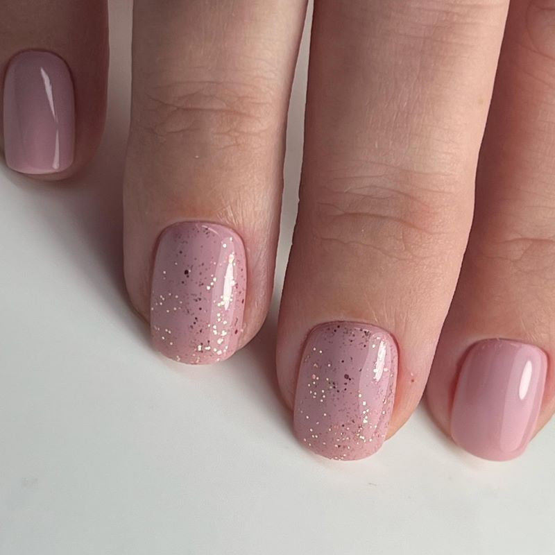 Gel Nail Polish 4ml - DN227 - Rose gold glitter - Gel Polish