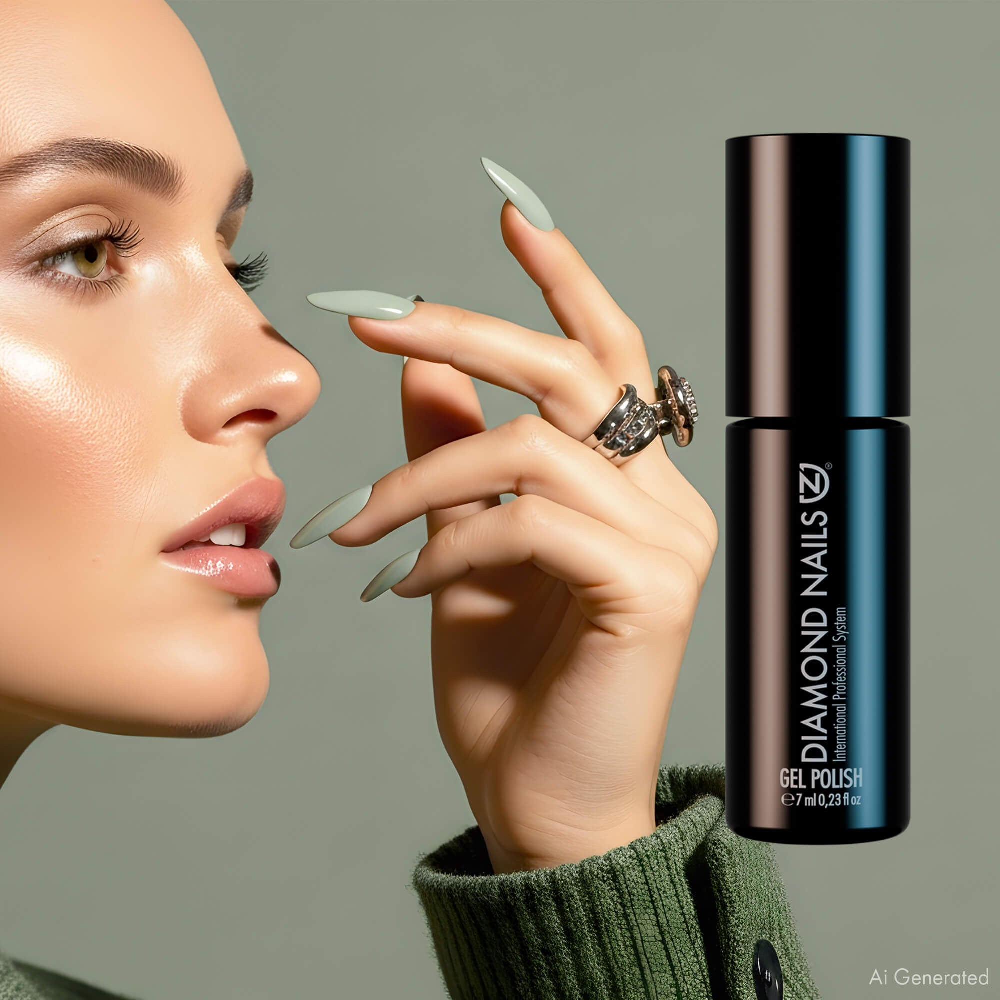 Gel Nail Polish - DN280 - Pastel Green 7ml