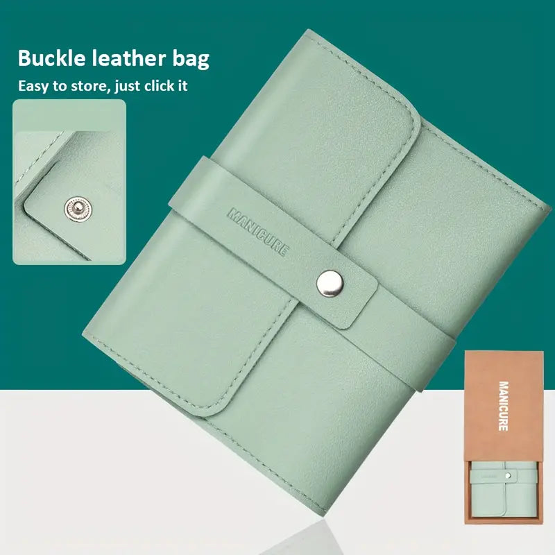 12/16 Pcs Manicure Pedicure Facial Set  With Leather Case-4