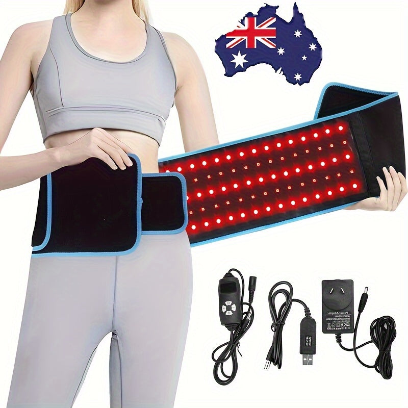 660nm Red &amp; 850nm Near Infrared Light Therapy Heated Wrist Belt(Black)