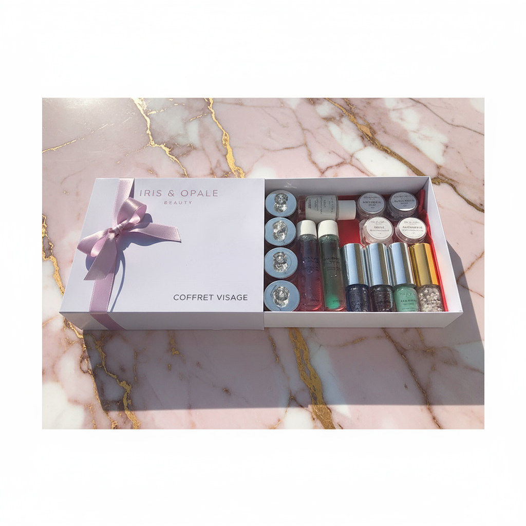 Coffret Galaxie visage | Iris & Opale Beauty. Découvrez nos 15 soins visage emblématiques en format mini. Aux pierres fi