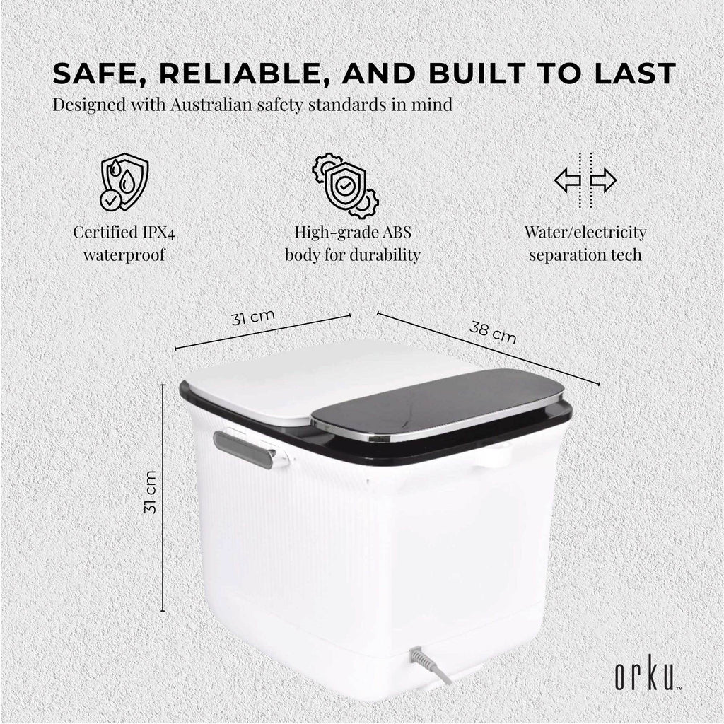 Foot Spa Automatic Water Heating Massager - Electric Pedicure Bath-4