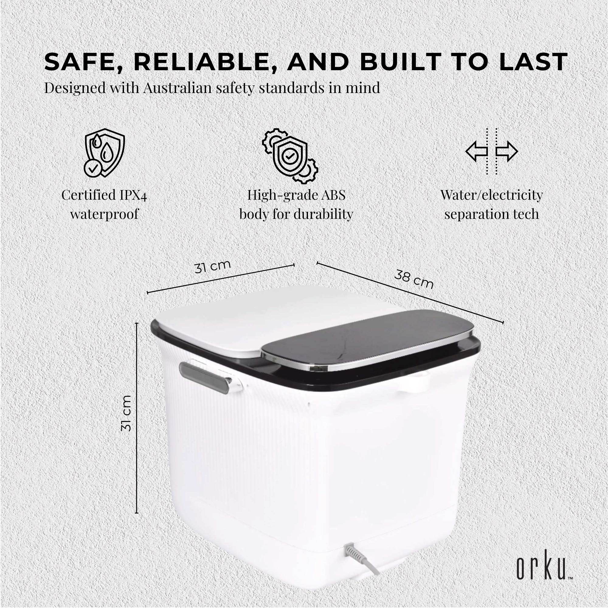 Foot Spa Automatic Water Heating Massager - Electric Pedicure Bath-4