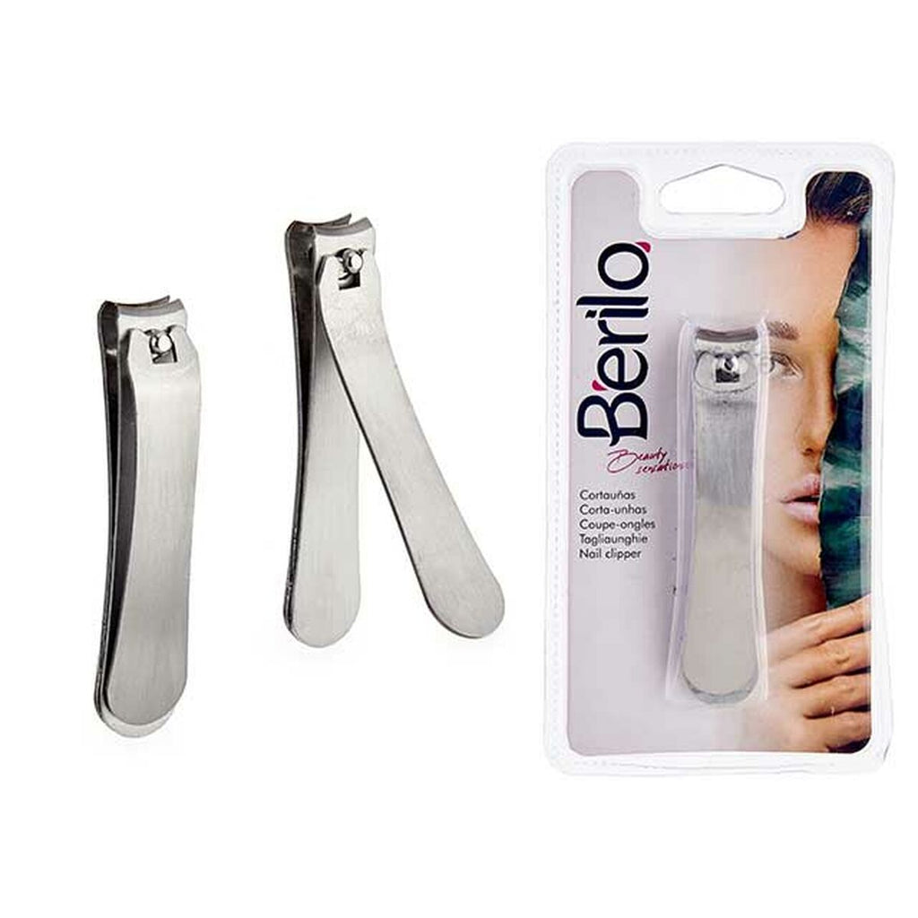 Nail clipper Berilo Silver Metal (12 Units)