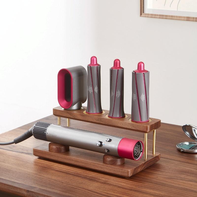 NNEDSZ Countertop Organizer For Dyson Airwrap - Walnut Rack