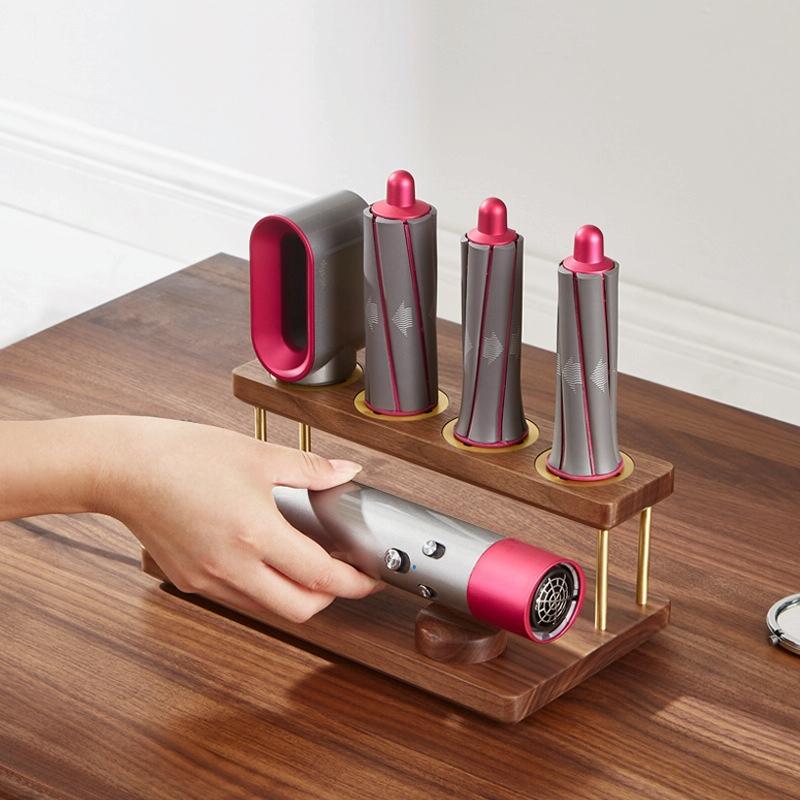 NNEDSZ Countertop Organizer For Dyson Airwrap - Walnut Rack