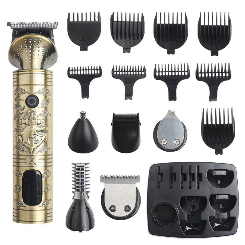 Electric Hair Trimmer & Multi-Grooming Kit with Multi-Length Attachments