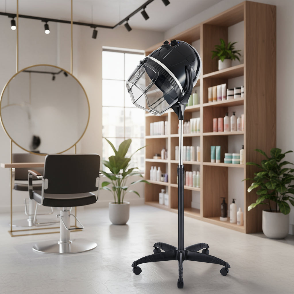 Hair dryer hood stand