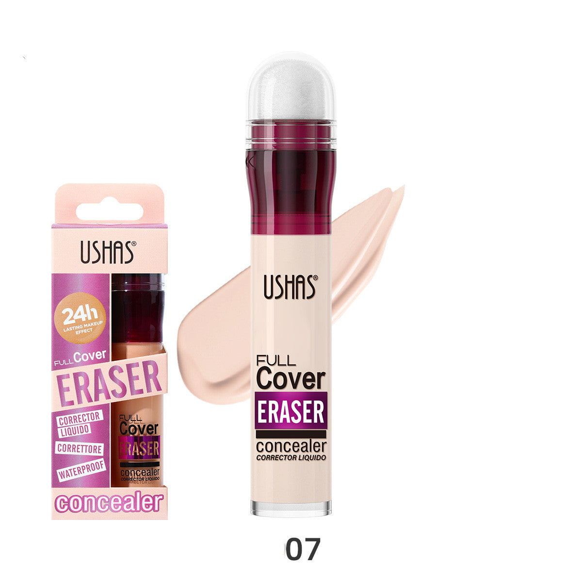 12 Colors Sponge Head Liquid Foundation Makeup Liquid Concealer Long Lasting Smear-proof Makeup Waterproof Concealer