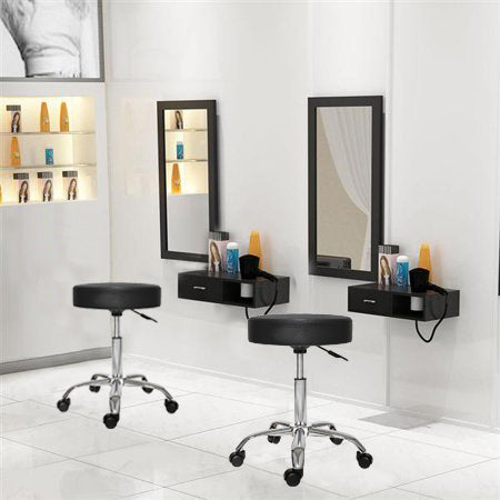 Paléssia chair on wheels with adjustable height - black